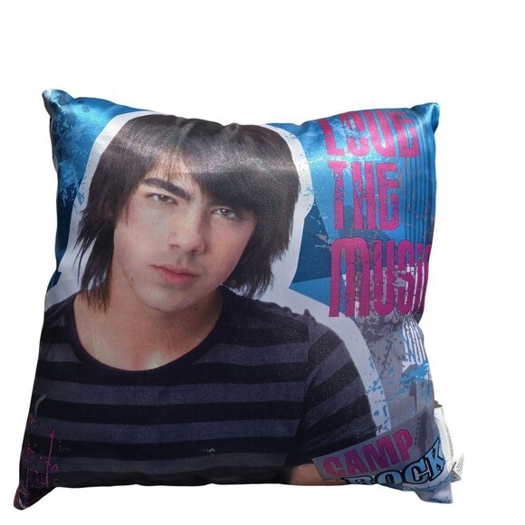 Disney Camp Rock Vintage Decorative Pillow Striped & Sequin - Picture 1 of 5